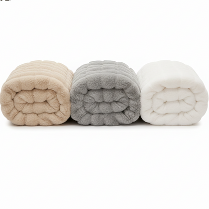 Elite Comfrt Faux Fur Heated Blanket 6 Levels Timer