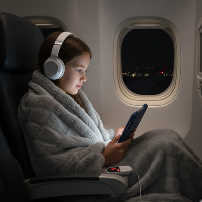 Elite Comfrt Faux Fur Heated Blanket 6 Levels Timer